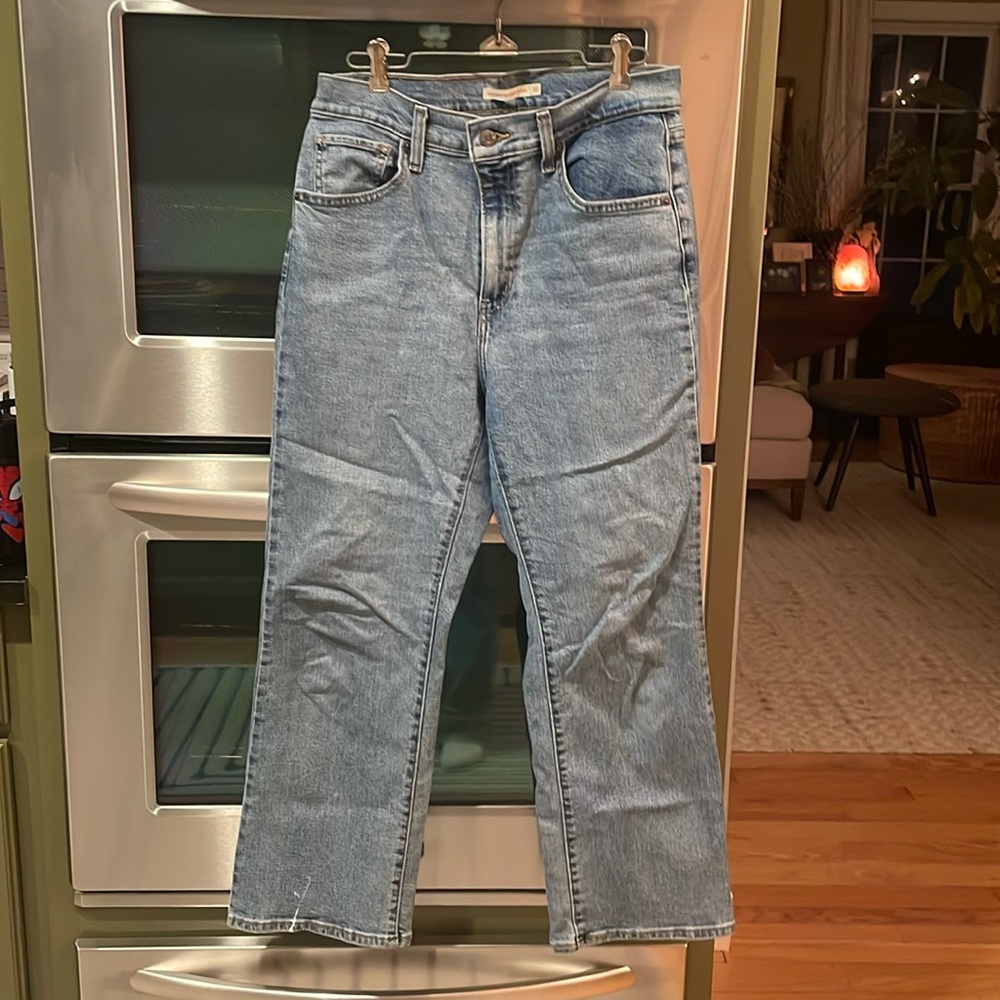 Levi high waisted crop flare